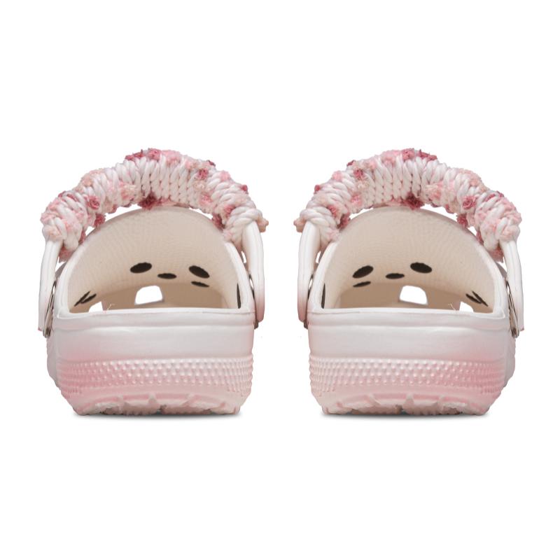 Crocs Классические клоги Cat Leader Smart Игривые Девичьи Сердечки Универсальные и Удобные Дырочные Туфли Унисекс Розовые и Белые