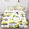 Excavator Duvet Cover Set King Queen Full Size Polyester Bedding Set Kids' Boys Girls Comforter Cover Engineering Vehicle
