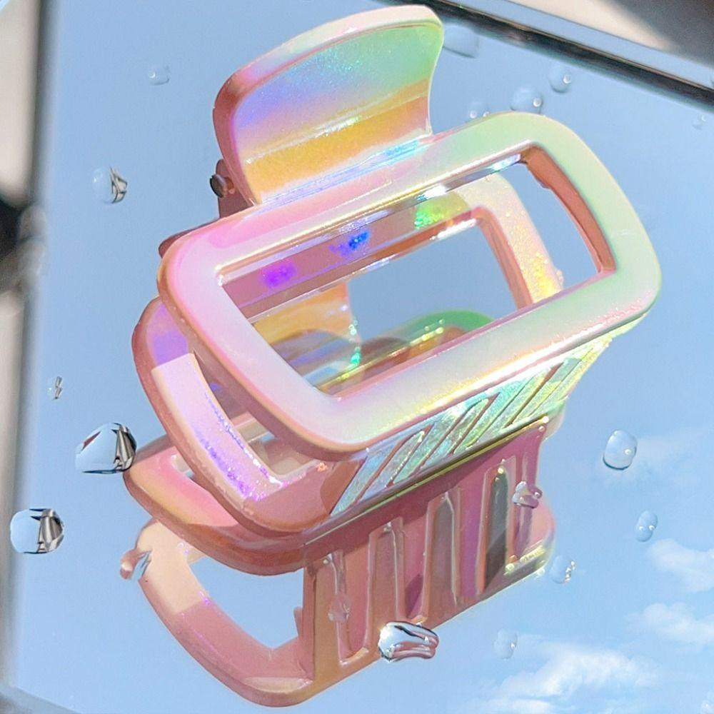 Illusory Color Cloud Shape Hair Claw Elegant Geometry Shark Clip Retro Gradient Hair Claw Girls