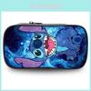 Charming Stitch Student Pencil Case Durable Polyester Cartoon Stationery Holder