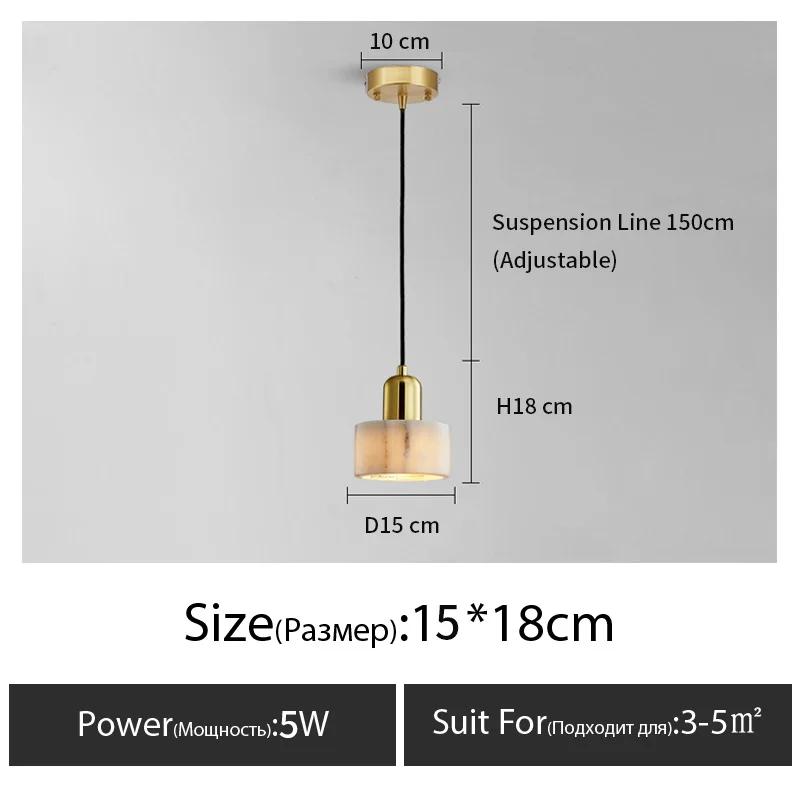 Современные минималистские подвесные светильники для спальни, ресторана, скандинавского искусства, с одной головкой, мраморные, медные, подвесные светильники для бара, украшения