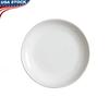 Elegant 10.5 Inch Stoneware Dinner Plate Ribbed Edge Microwave Dishwasher Safe Durable Ceramic Dish