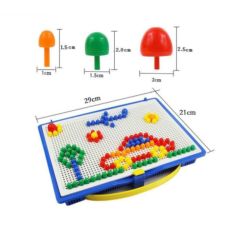 Мозаичная картина пазл игрушка 296 шт детский композитный интеллектуальный образовательный грибной гвоздь набор