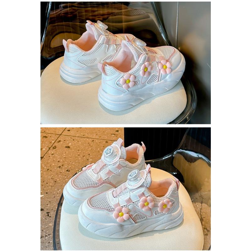 Обувь для сноуборда для девочек с вращающейся пряжкой, летняя одинарная сетка, маленькие белые туфли, сетка, красная принцесса, спортивная обувь, нескользящая, мягкая подошва, прилив