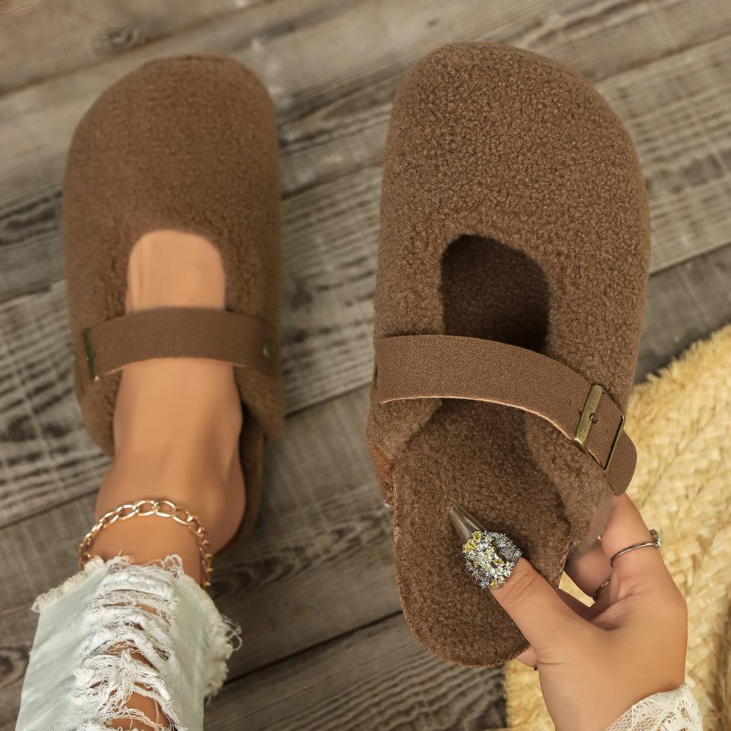 Fashion Fashion Women Mules Shoe Arch Support Birkens Wholesale Womens Shoes Plush Velvet Warm Slippers Mix Order Female Furry Shoes