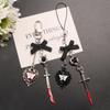 Black Butterfly Y2K Phone Strap Gothic Style Mobile Keychain Lanyard  Women Girls