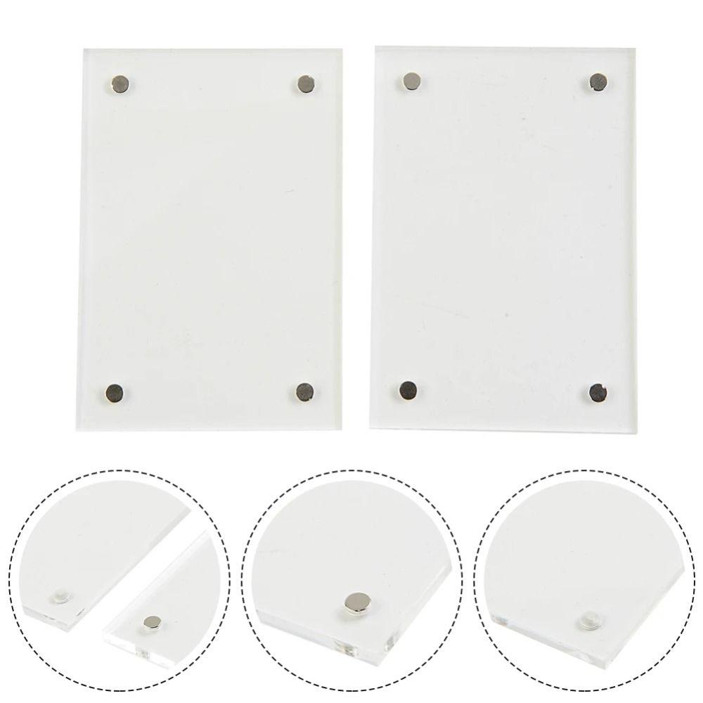 Magnetic Poster Display Stand Acrylic Fridge Magnets Photo Frame  for Room Desk Home Decoration