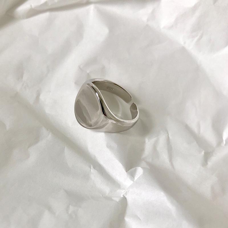 925 Серебряные открывающиеся кольца для женщин, пар, новая мода, простое гладкое круглое кольцо ручной работы, ювелирные изделия для вечеринок, подарки