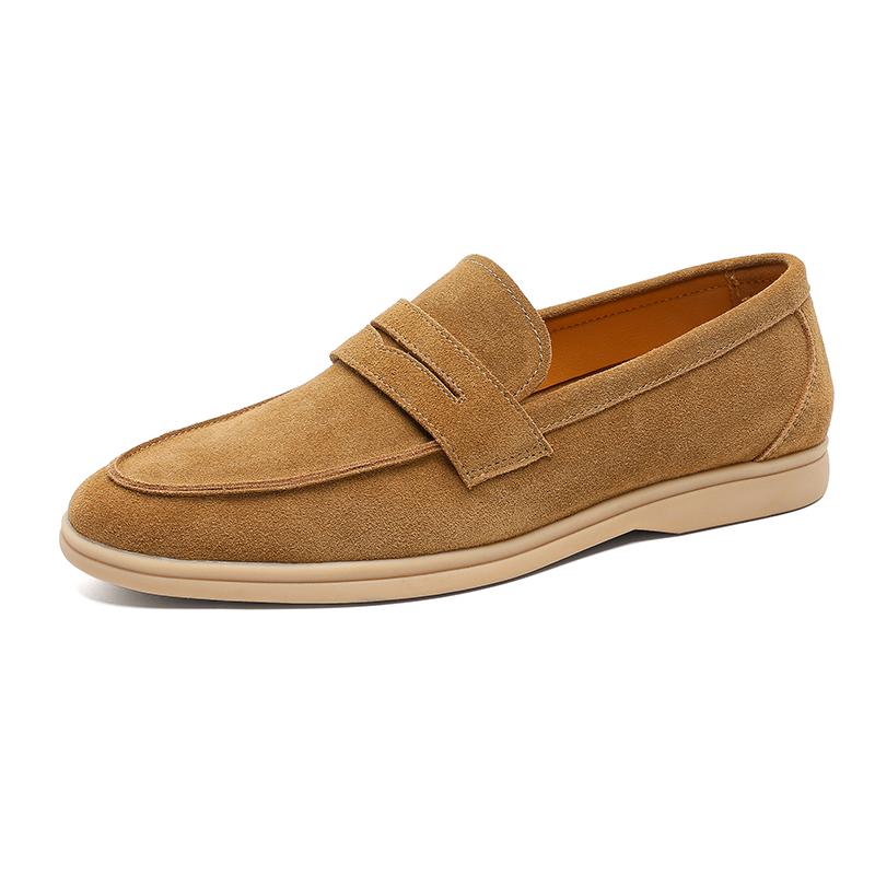 Fashion High Quality Man Suede Leather Loafers Casual Shoes Moccasins Men Slip On Flats Fashion Male Driving Shoes Comfy Business Shoes