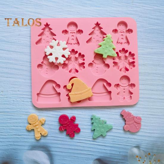 Рождественская силиконовая форма, 12 полостей, шляпа в виде снеговика, елки, печенья, человек, антипригарное пищевое качество, легко снимается, сделай сам, помадка, шоколадные конфеты, печенье, желе