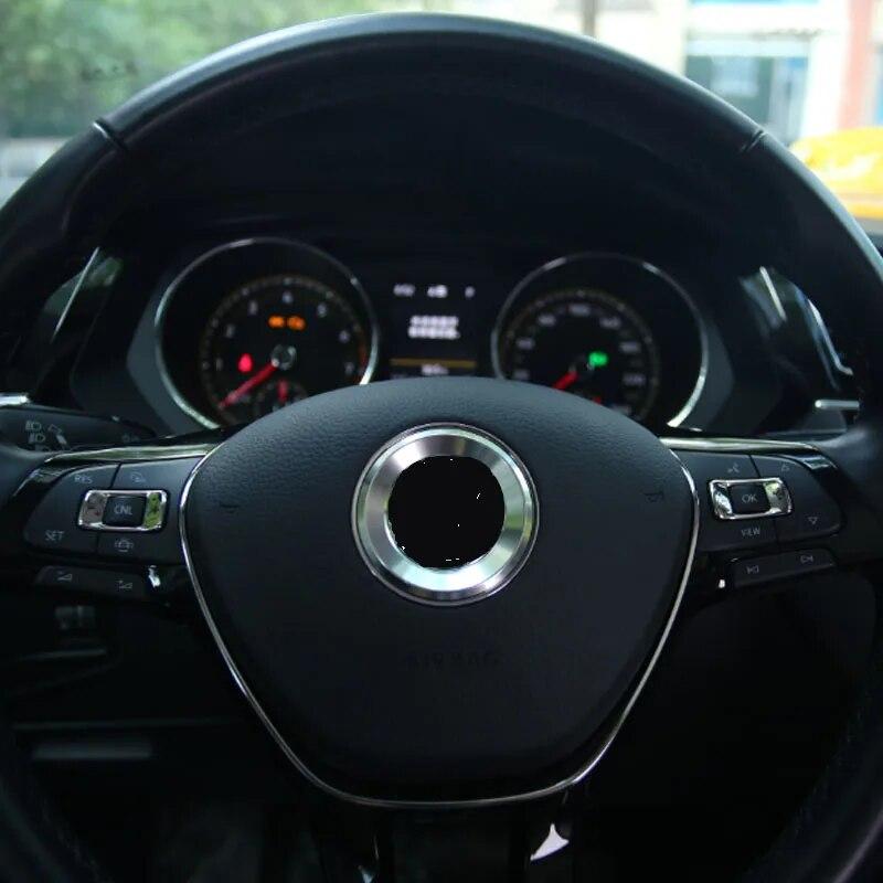 Алюминиевая накладка на рулевое колесо My Good Car, кольцо с логотипом для Volkswagen VW Tiguan L