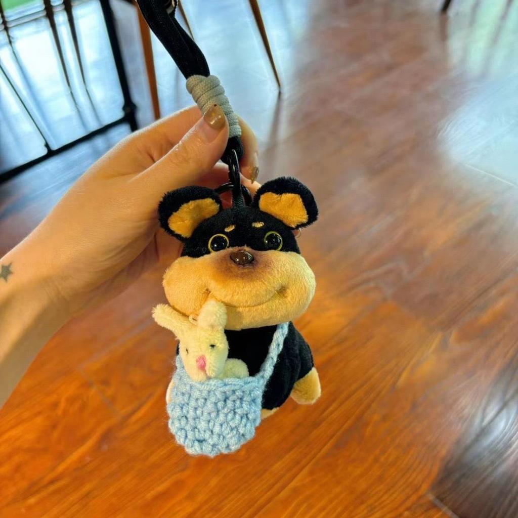 Bee Puppy Bag Charm: Cute Doll Keychain & Backpack Accessory for Women - Niche Gift