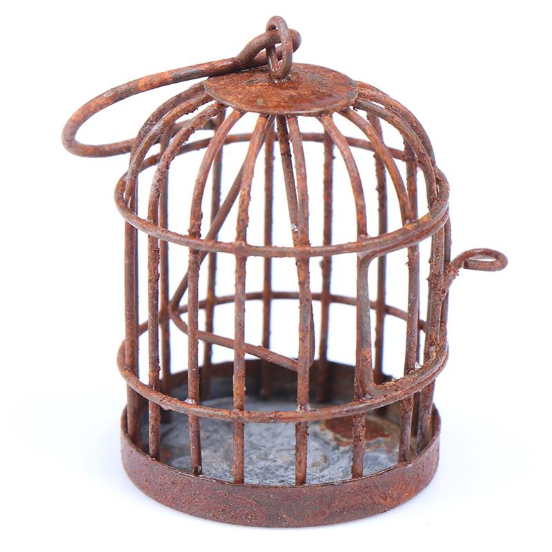 1:12 аксессуаров для кукольного домика, миниатюрная металлическая клетка для птиц, украшение для кукольного дома