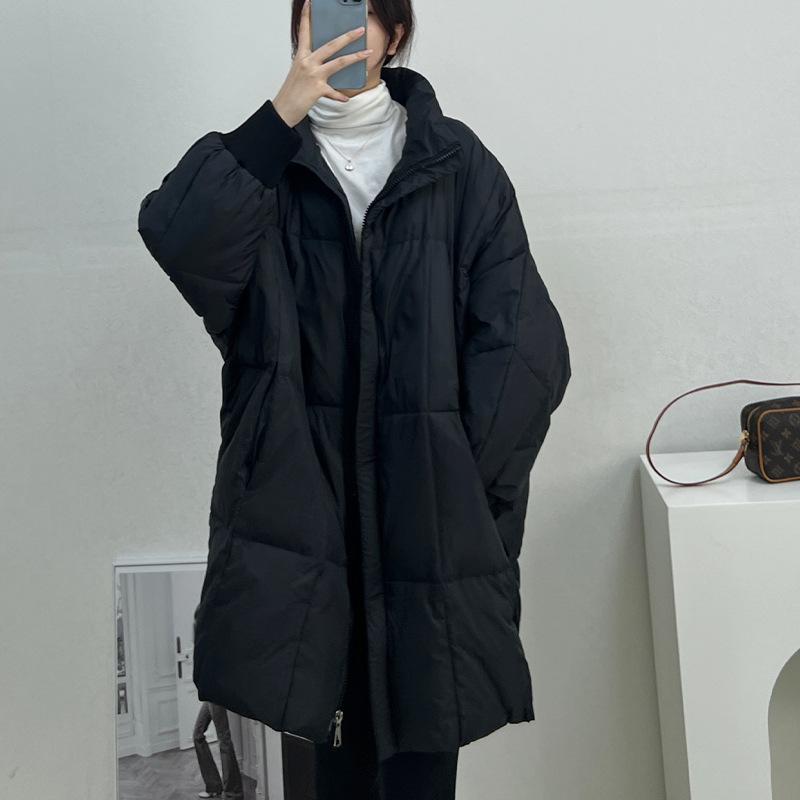 New down cotton-padded clothes for women's winter long cotton-padded jackets loose coats over the knee cotton-padded clothes are trendy.