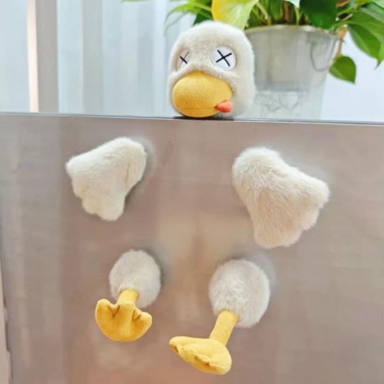 Магнитная плюшевая игрушка-утка со съемным резаком, забавная кукла для ролевых игр на кухне, многофункциональная игрушка для снятия стресса, креативный подарок для детей