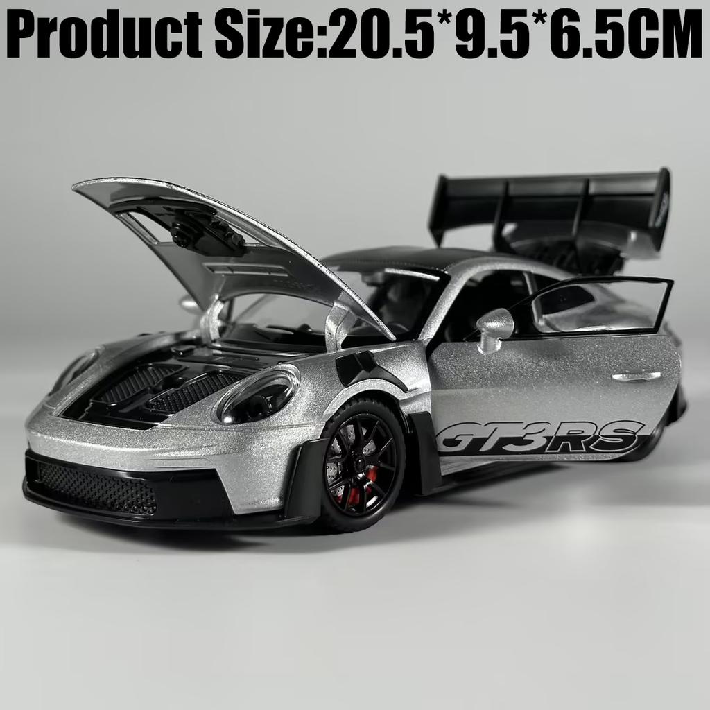 1:24 Porsche 911 GT3 RS 992 Generation GT Sports Car Alloy Metal Diecast Model Car Home Decoration & Computer Desktop Ornaments
