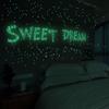 Wall Art Bedroom Ornament Fluorescent Wall Sticker Luminous Stars Dots Bubble Decal Glow In Dark