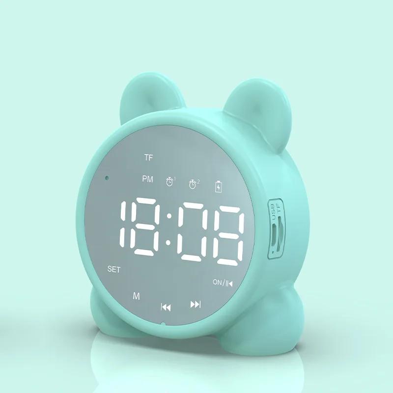 Новый детский будильник Bluetooth-динамик, прикроватный будильник с зеркалом, цифровой таймер для пробуждения, детский тренер по сну