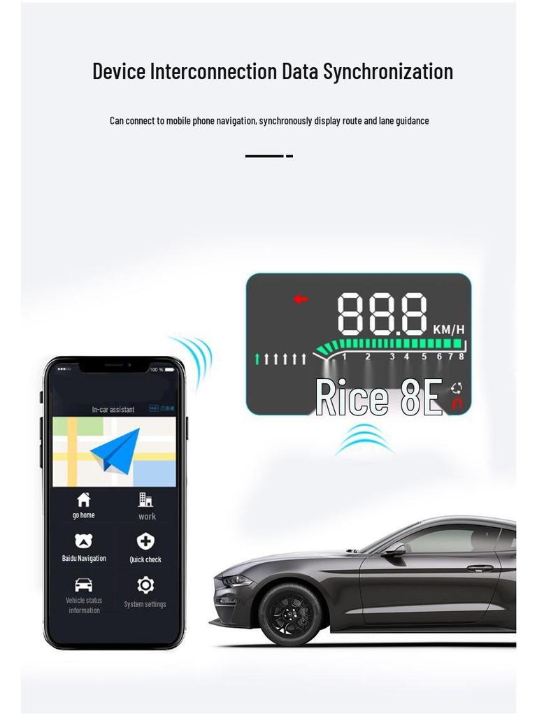 Модифицированный HUD-дисплей спидометра для Ford Mustang моделей 2015-2020 годов