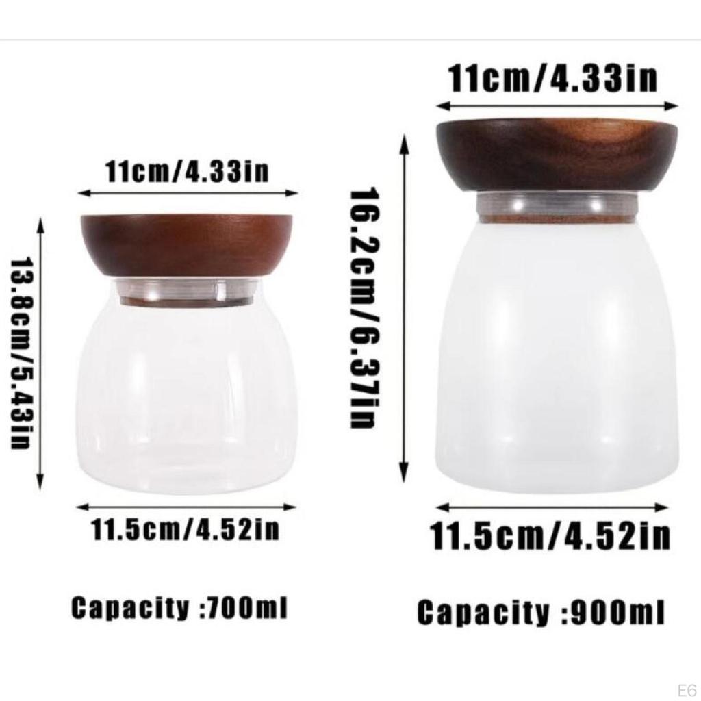 Прозрачная стеклянная банка для еды, кофейный модный контейнер для кухни