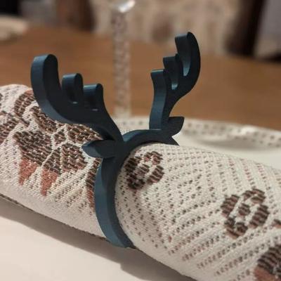 Кольцо для салфеток «Олень», Рождественский держатель для салфеток, 3D-печатное кольцо для салфеток в виде рогов для праздничных вечеринок, рождественского ужина, свадебного декора