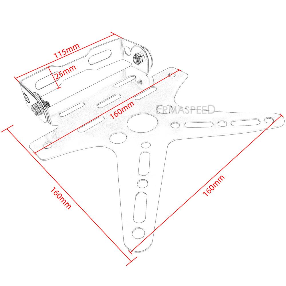 Универсальный держатель номерного знака мотоцикла из алюминиевого сплава, монтажный кронштейн, регулируемая крышка регистрационного номерного знака, мото