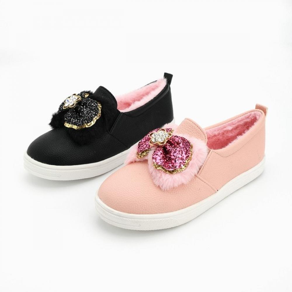 Levisfoot RibbOn Fleece Lined Kids Winter Slip On