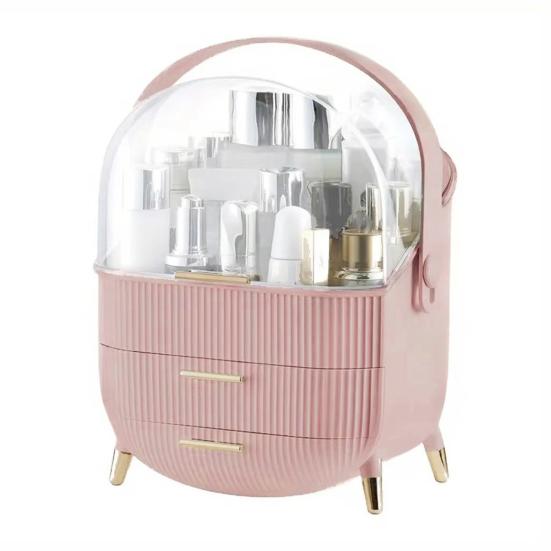 Makeup Organizer Storage Box with Drawers Large Capacity Handle Design Makeup Storage