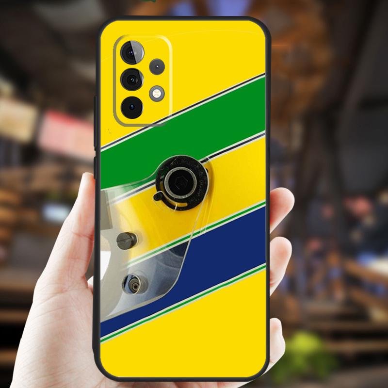 Racing Ayrton Senna Case For Samsung Galaxy A26 A54 A14 A36 A16 A33 A56 A15 A55 A53 A35 A22 A32 A52 A34 A05 A06