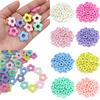 10PCS Handcraft Making Handmade Material Loose Beads 19mm Acrylic Beads Beads for DIY Flower Beads Cream Color Hollow Flower Jewelry