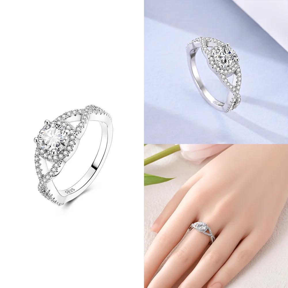 copper Beautiful White Zircon Heart Love Ring Womans Jewellery Gold Plated Rings Accessory Jewellery Valentines Fine Gift Accessory