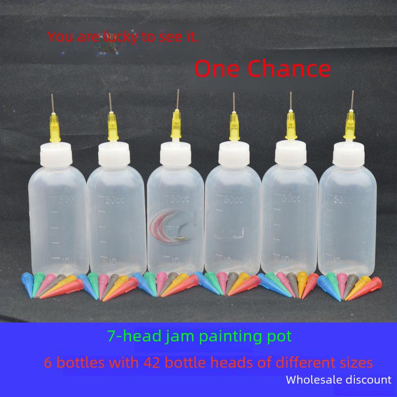 50 мл горшок для джема с 7 головками - креативная кухонная бутылка для линии Pull and Throw