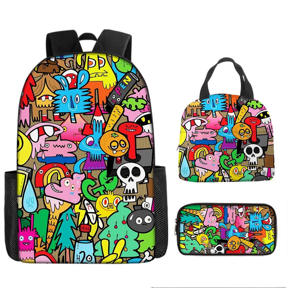 Class Garden Cartoon Primary and Secondary School School Bag Children's Backpack Backpack Three-piece Set