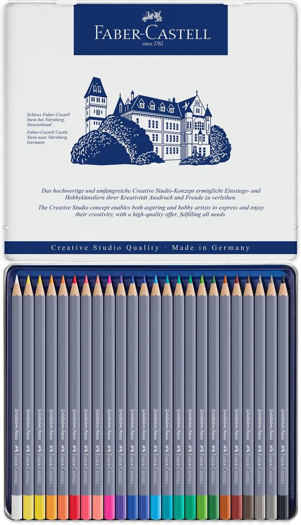 Набор акварельных карандашей Goldfaber Aqua 24 цвета банка 114624 Faber-Castell