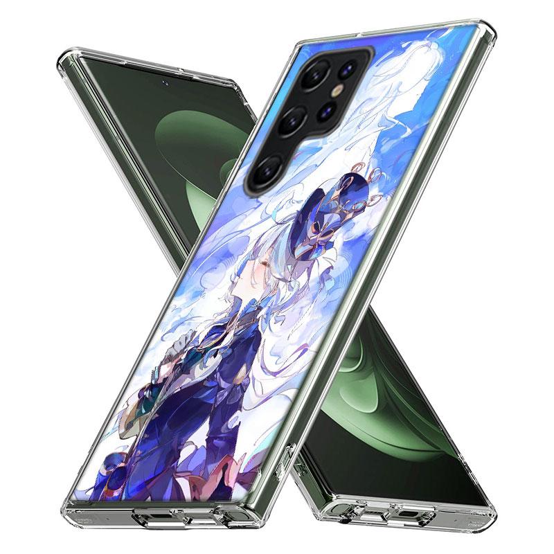 Cute Furina Genshin Impact Capa Phone Case For Samsung S26 Ultra S25 Edge Galaxy S23 S21 S20 S24 FE S22 S10 Plus Cover Clear TPU