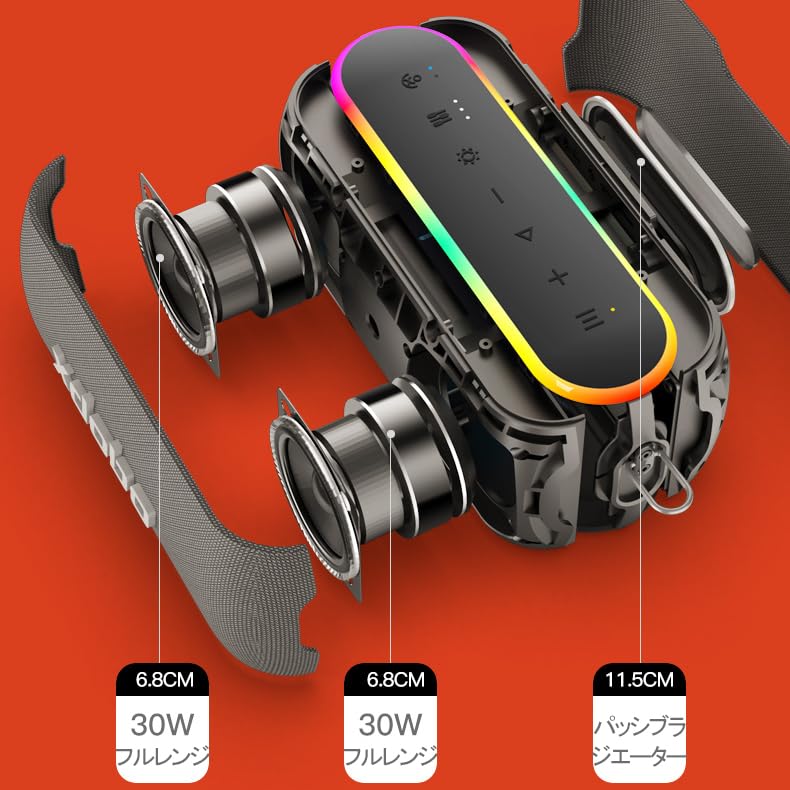 XDOBO X8 III Bluetooth 60 Вт Пиковая Усиленная DSP Bluetooth Пассивная Громкая До 12 Часов Непрерывного Настроения Беспроводная Портативная Колонка Динамик, Выход, Бас,