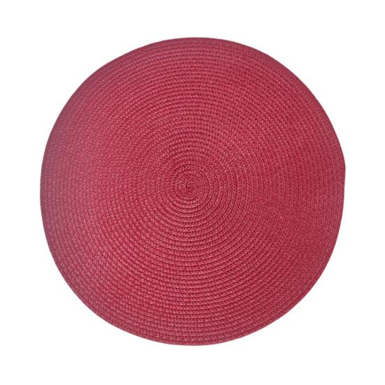 Round Woven PP Placemats Heat Resistant & Oil Proof Simple Solid Color Table Mats for Dining Kitchen Table Modern Home