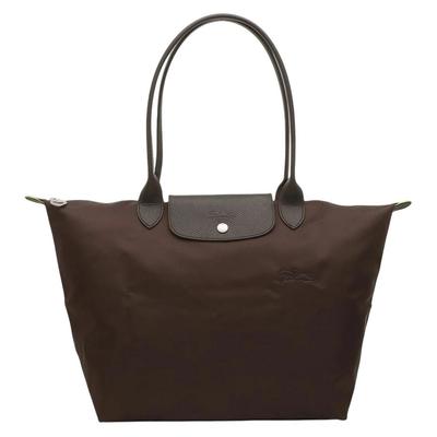 Le Pliage Green Серебряная фурнитура Сумка-пельмень Нейлоновая сумка-тоут Сумка через плечо Женские сумки Мокка 1899919002