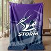Melbourne Storm Flannel Fleece Blanket Cozy Warm Throw Blanket For Couch Bed Travel All Season Use