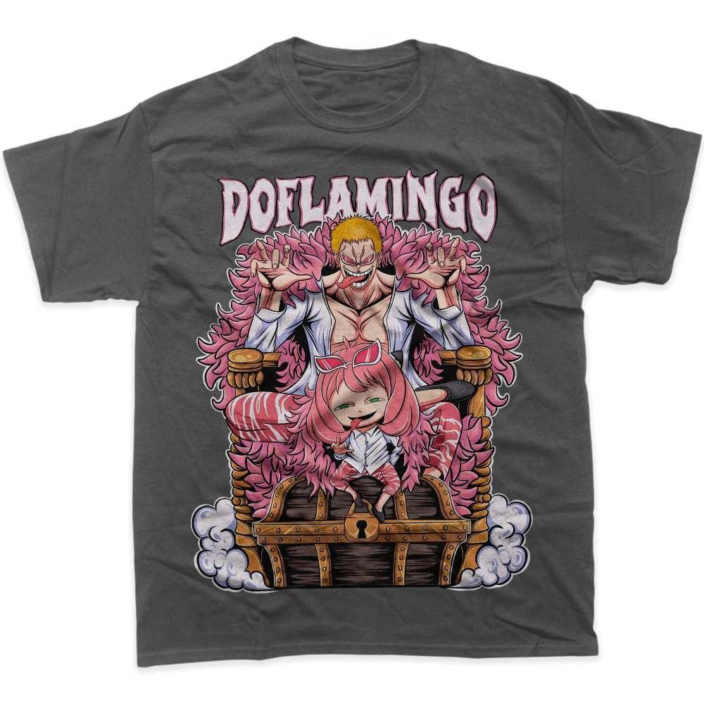 One Piece Anime Doflamingo Anya Forger Printed Tshirt Unisexs And Womens Tshirt Unisexs Top Sports Tshirt Unisexs Tshirt Summer T