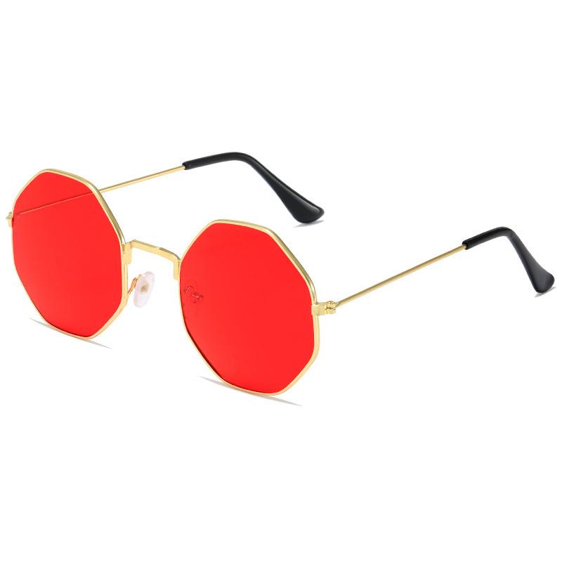 Vintage Star Octagonal Polygon Jelly Sunglasses Men And Women Marine Sunglasses