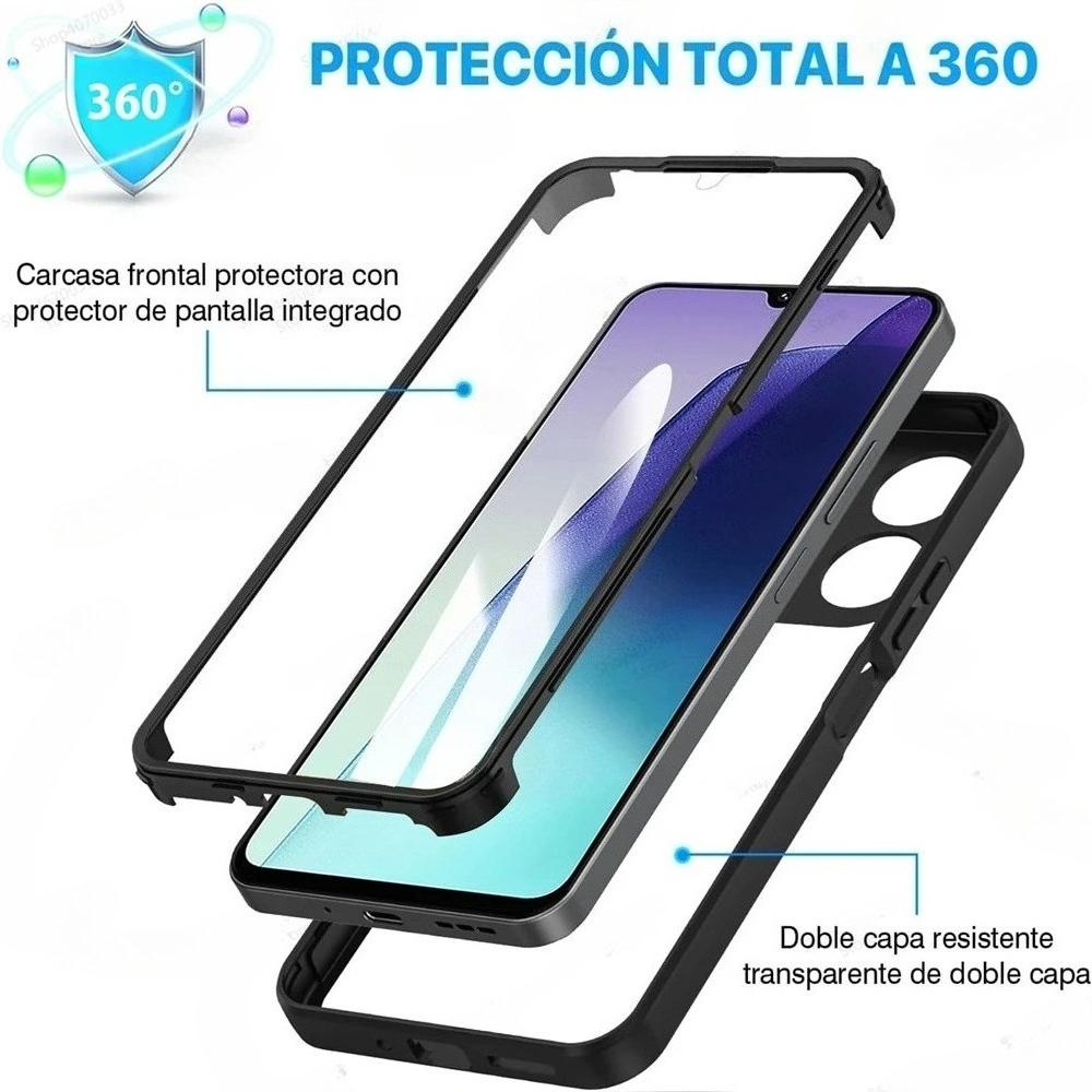 3-в-1 360° Защитная пленка для экрана Прозрачный HD чехол Для Redmi A5 A4 A3 A3 Pro 14C 4G Ударопрочный Мягкий силиконовый бампер Задняя крышка телефона