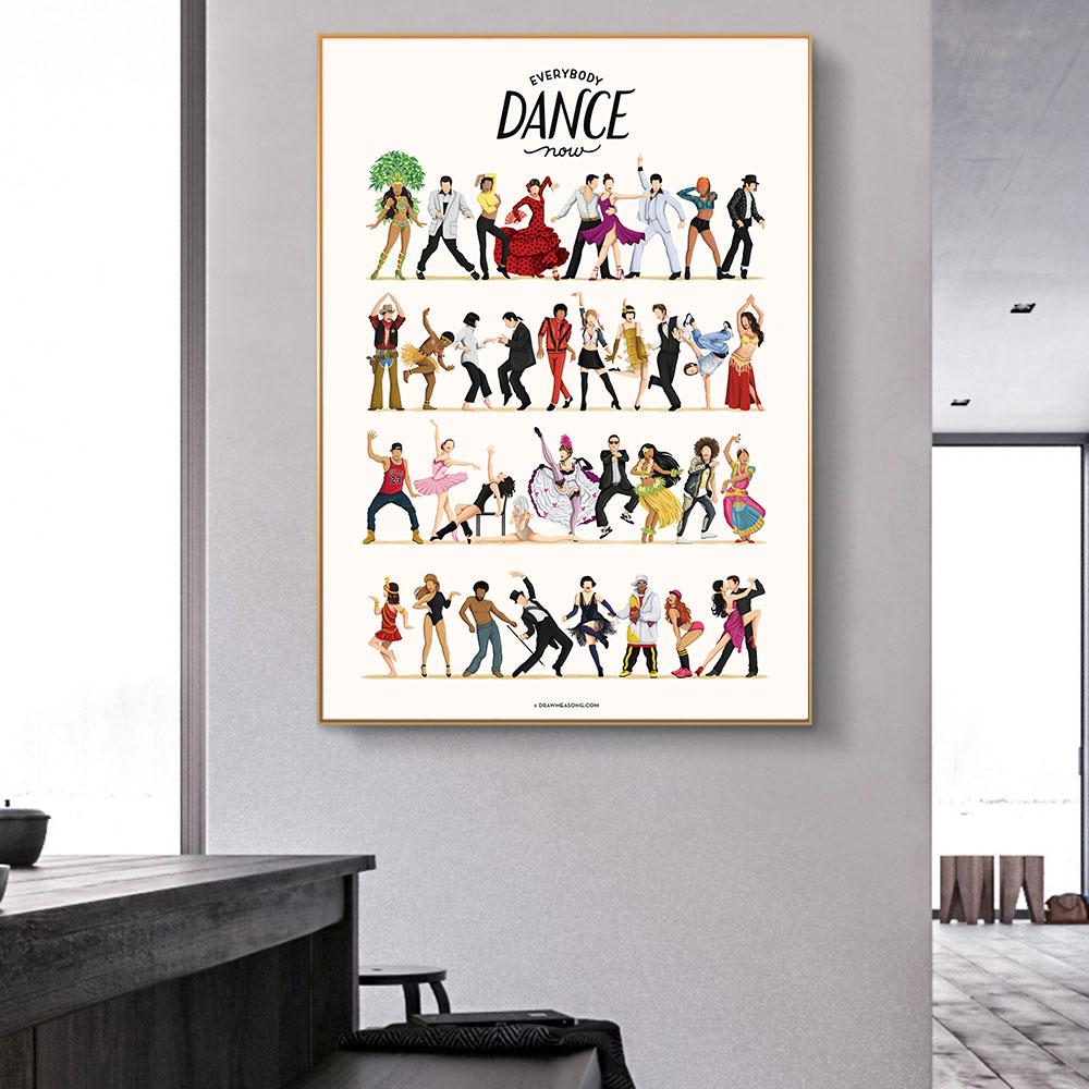 Знаменитый постер фильма, художественная литература, портретные постеры, принты, все танцуют сейчас, цитата, картина, настенное искусство, домашний декор, холст, живопись Quadro