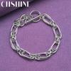 CHSHINE 925 стерлингового серебра двойной браслет-цепочка для женщин модные ювелирные изделия с подвесками