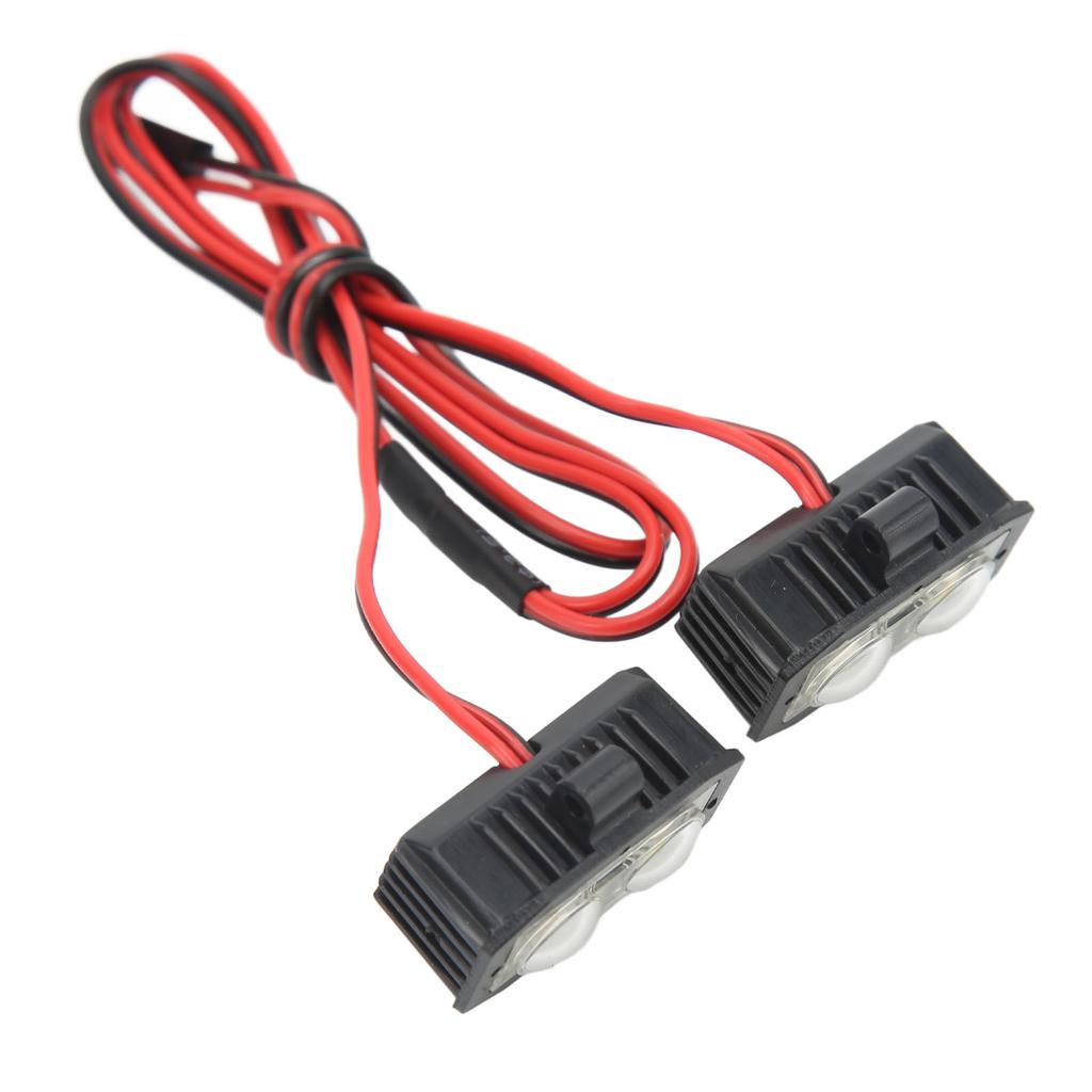 RC Headlight 4 LED White Lighting Color Plastic Housing 2.54JR Connector Removable Brackets RC Spot Lamp for 1 10 5 To