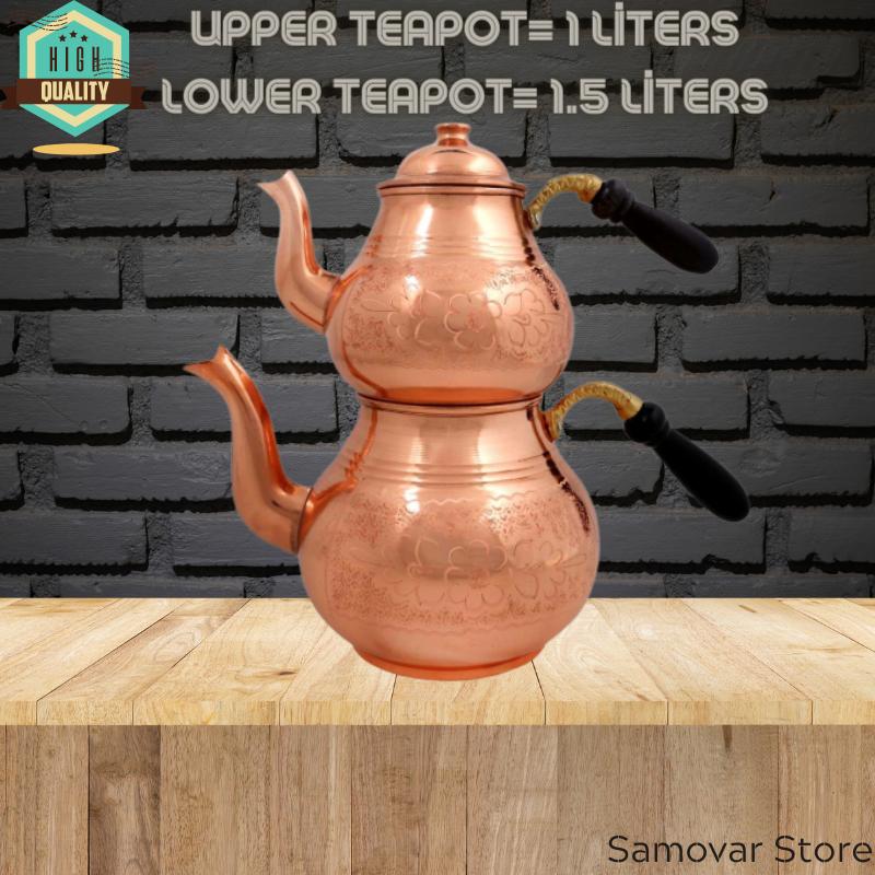 Turkish Tea Set Copper Teapot Goods from Turkey Antique Kettle Teaware Tea Services Top Grade Puer Teaware Antiques Tea Pair