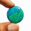 Genuine Chrysocolla Cabochon - 35 Carats Natural Gemstone, Handcrafted Jewelry Supply, Size - 25x25x6 MM
