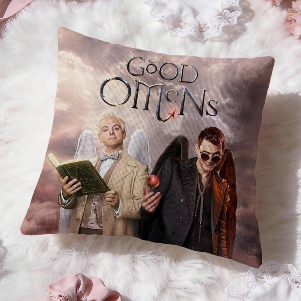 Чехол на подушку G-Good Omens Премиум Комфорт Двусторонний Чехол для Подушки - Дизайн "Два в Одном" для Любой Комнаты и Салона Автомобиля