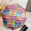 Pink Panther Cartoon Print Folding Umbrella Portable Suitable For All Seasons Sun Umbrella Three Folds Outdoor