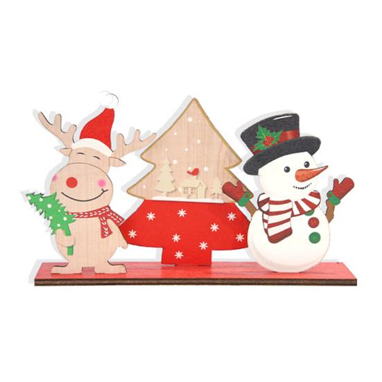 Рождественский знак на стол деревянный снеговик Санта олень елочные украшения веселое рождественское украшение для домашней вечеринки декор своими руками